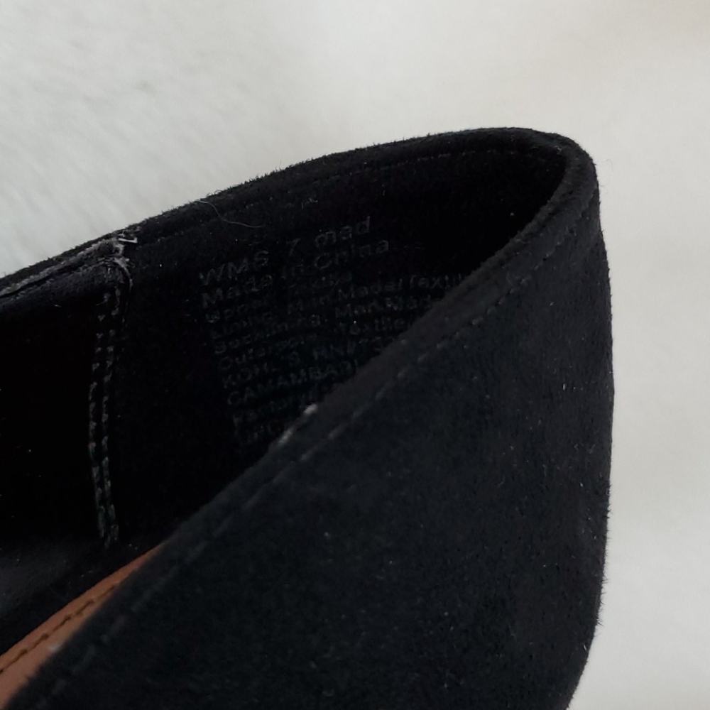 Candie's black suede wedge platform shoes size 7M - Picture 8 of 10